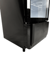 Glasdeur Koelkast | 280L | Zwart | +1°C/+10°C | Geforceerd | Wielen | 540x560x1725(h)mm