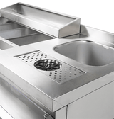 Gekoeld Bar-/Cocktailstation | RVS | 3 Gekoelde Laden (-1°C/+8°C) | 1790x700x875/990(h)mm