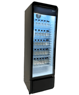 Glasdeur Koelkast | 280L | Zwart | +1°C/+10°C | Geforceerd | Wielen | 540x560x1725(h)mm
