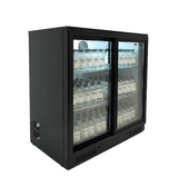 Barkoeler | 2 Schuifdeuren | Zwart | 198L | 0°C/+10°C | Geforceerd | 900x500x900(h)mm