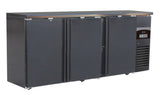 Barkoeler | 3 deuren | Zwart | 537L | 0°C/+10°C | 2002x513x860(h)mm