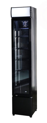 Drankenkoeling Zwart | Smal Model | 105L | +2°C/+10°C | Statisch met Ventilator | 360x422x1880(h)mm