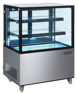 Koelvitrine | 270L | Zwart/RVS | +2°C/+8°C | 3 Schappen | 915x675x1210(h)mm