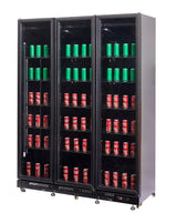 Glasdeur Koelkast | 1200L | Zwart | +2°C/+10°C | Geforceerd | Draaideuren | 1600x600x2100(h)mm