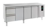 Koelwerkbank | ENERGY LINE | 393L | 3 deuren 2 laden | +2°C/+8°C | Geforceerd | 2230x700x860(h)mm