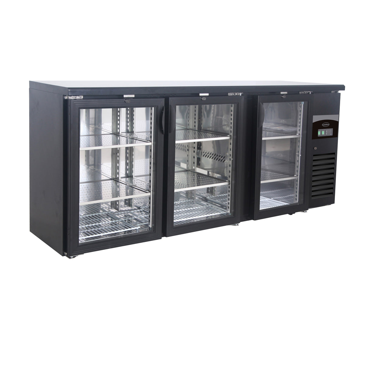 Barkoeler | 3 Glasdeuren | Zwart | 537L | +2°C/+8°C | Geforceerd | 2002x535x860(h)mm