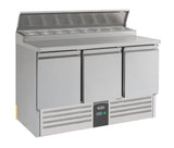 Gekoeld saladette | 8x 1/6 GN | +2°C/+8°C | Statisch met ventilator | 1365x700x870(h)mm