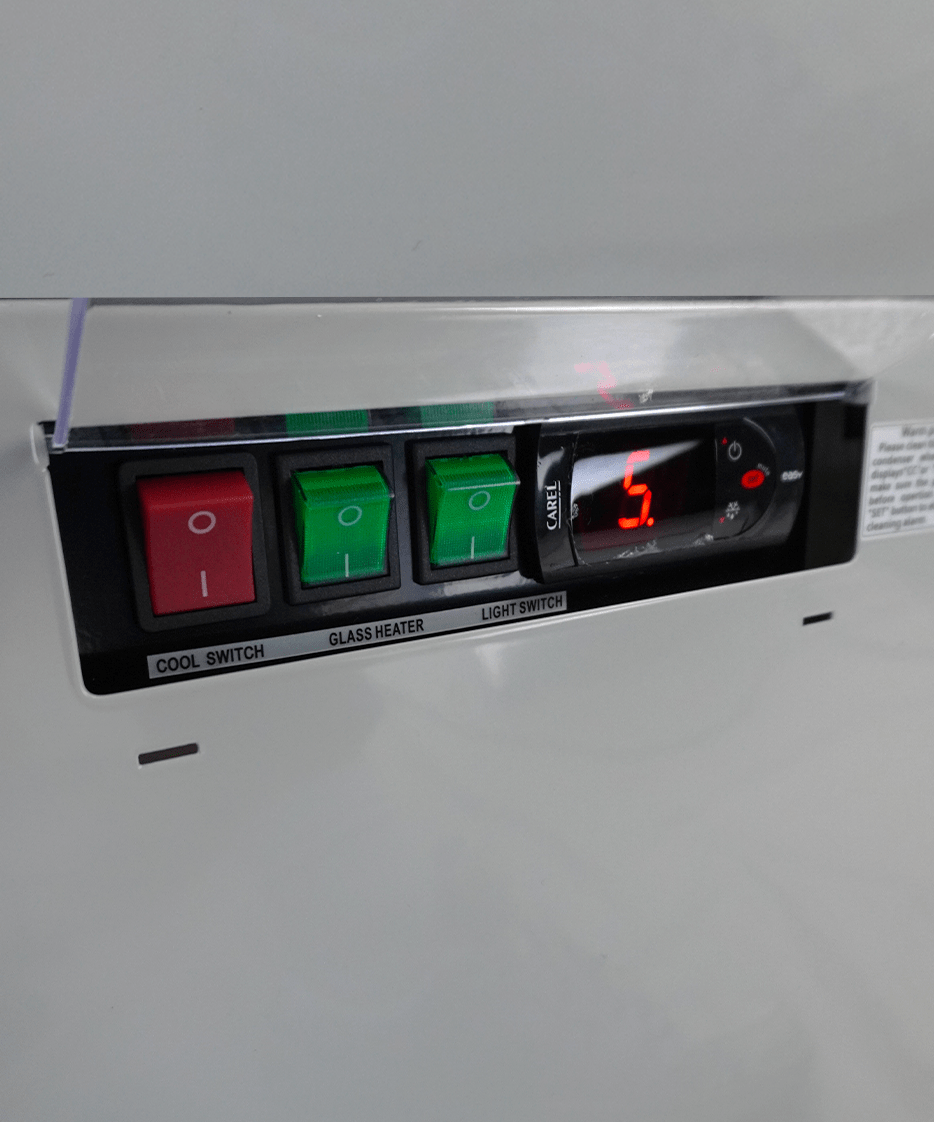 Glasdeur Koelkast Wit | 1000L | 2 Glasdeuren | 0°C/+10°C | Geforceerd | 1253x710x1997(h)mm