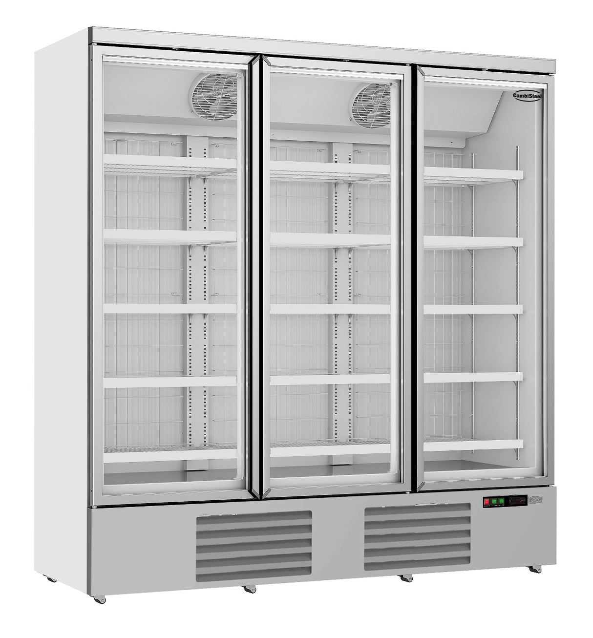 Glasdeur Vrieskast | Wit | 1530L | 3 deuren | -18°C/-22°C | Geforceerd | 1880x710x1997(h)mm
