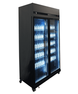 Glasdeur Koelkast Zwart | 770L | 2 Glasdeuren | 0°C/+10°C | Geforceerd | 1100x525x1911(h)mm