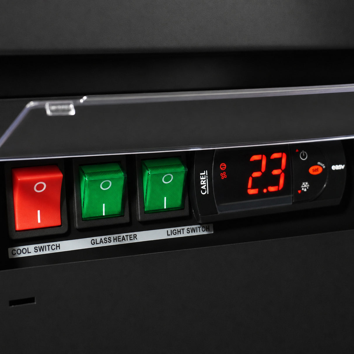 Glasdeur Vrieskast Zwart | 2120L | 4 Deuren | -18°C/-22°C | Geforceerd | 2550x775x2090(h)mm