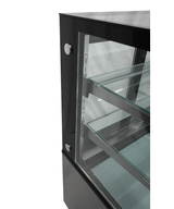 Koelvitrine | 270L | Zwart/RVS | +2°C/+8°C | 3 Schappen | 915x675x1210(h)mm