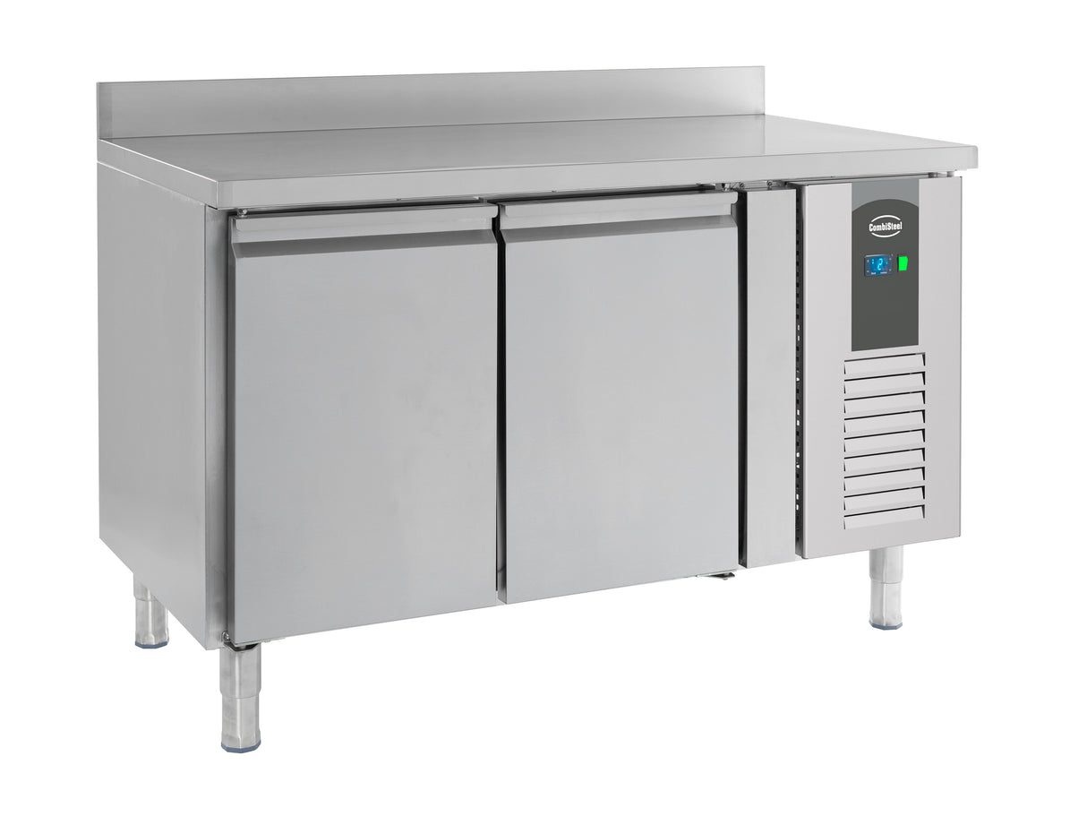 Koelwerkbank | Opstaande Rand | 314L | 2 Deuren | +2°C/+8°C | Geforceerd | 1360x700x850/950(h)mm