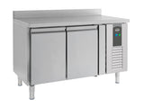 Koelwerkbank | Opstaande Rand | 314L | 2 Deuren | +2°C/+8°C | Geforceerd | 1360x700x850/950(h)mm