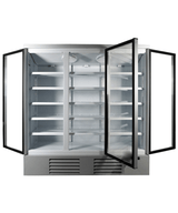 Glasdeur Koelkast Wit | 1530L | 3 Glasdeuren | 0°C/+10°C | Geforceerd | 1880x710x1997(h)mm