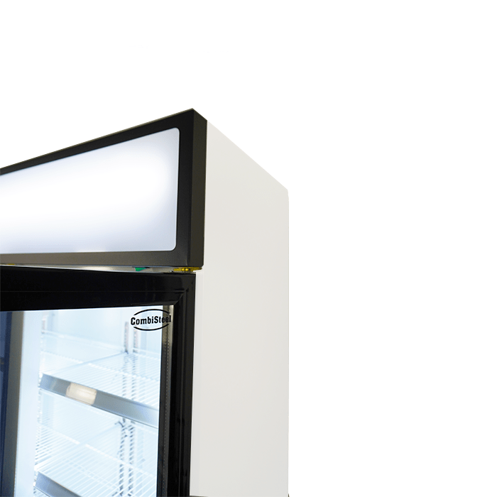 Glasdeur Koelkast Zwart/Wit | 1065L | 3 Glasdeuren | +1°C/+10°C | Geforceerd | 1600x610x1973(h)mm