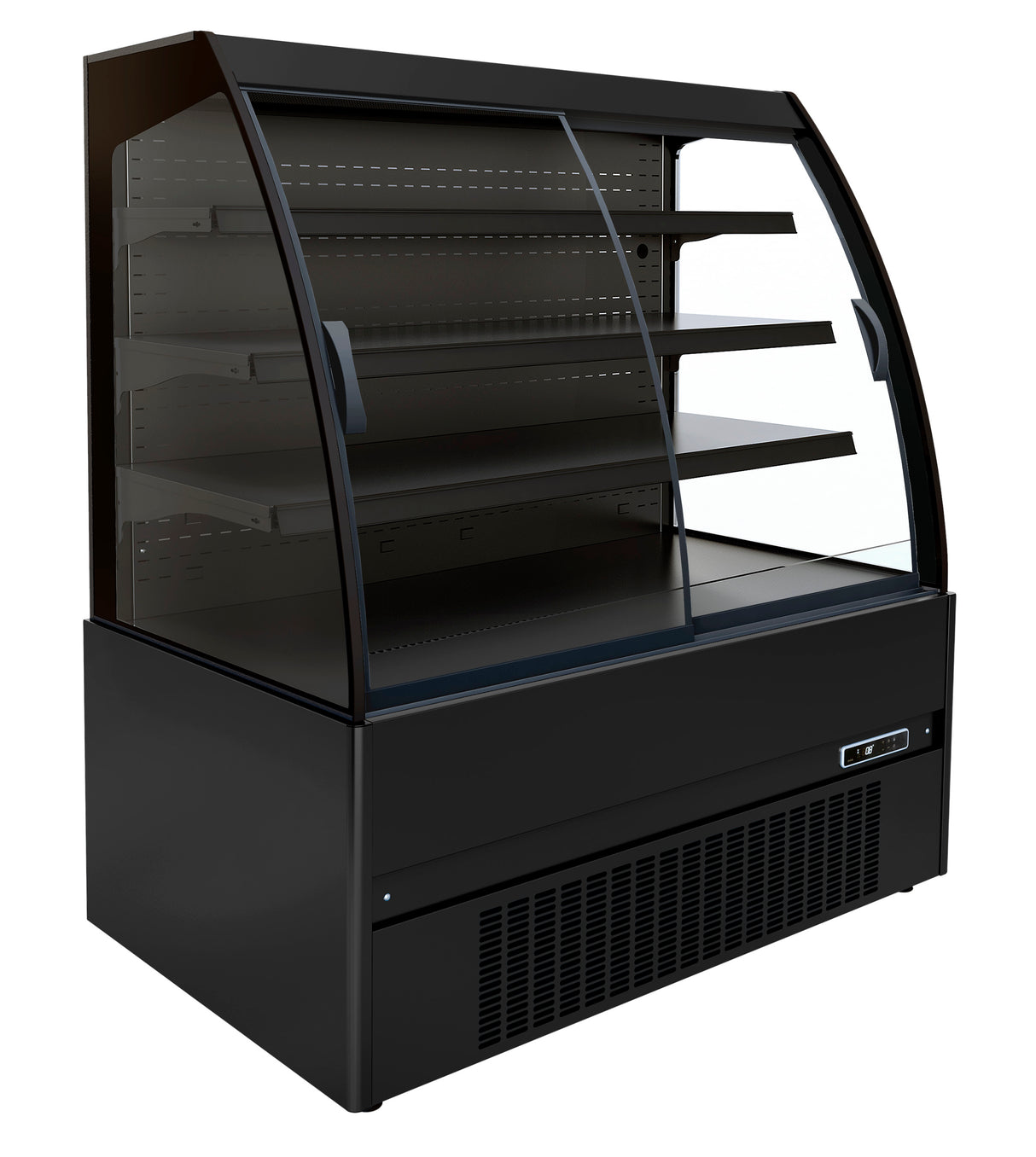 Wandkoeling zwart | Schuifdeuren | 3 schappen | +2°C/+4°C | Geforceerd | 1935x665x1500(h)mm