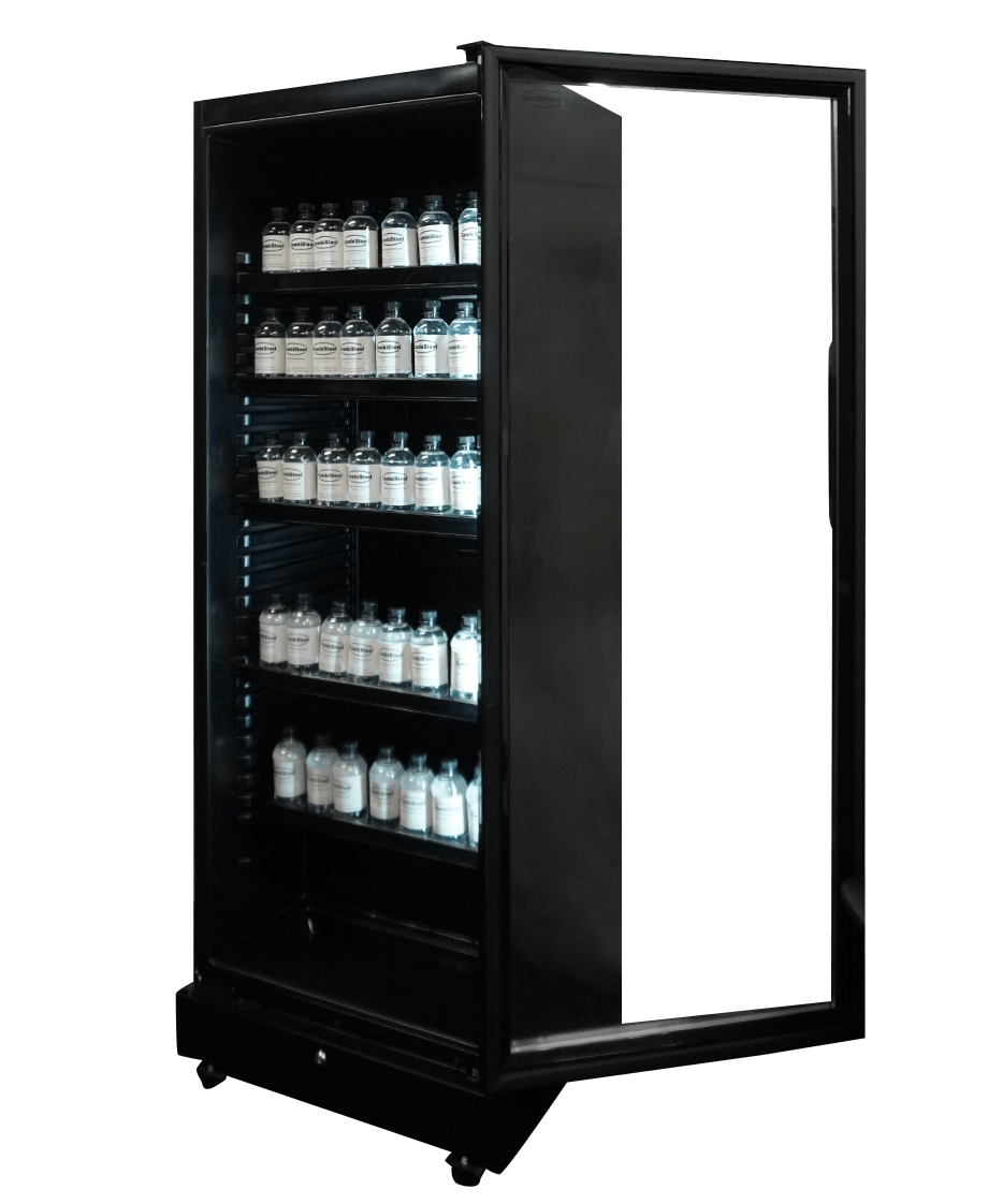 Drankenkoeling | 400L | Zwart | +2°C/+10°C | Statisch | Wielen | 650x595x1795(h)mm
