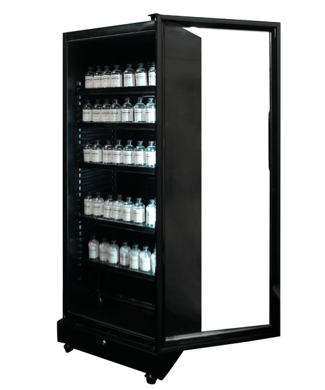 Drankenkoeling | 400L | Zwart | +2°C/+10°C | Statisch | Wielen | 650x595x1795(h)mm