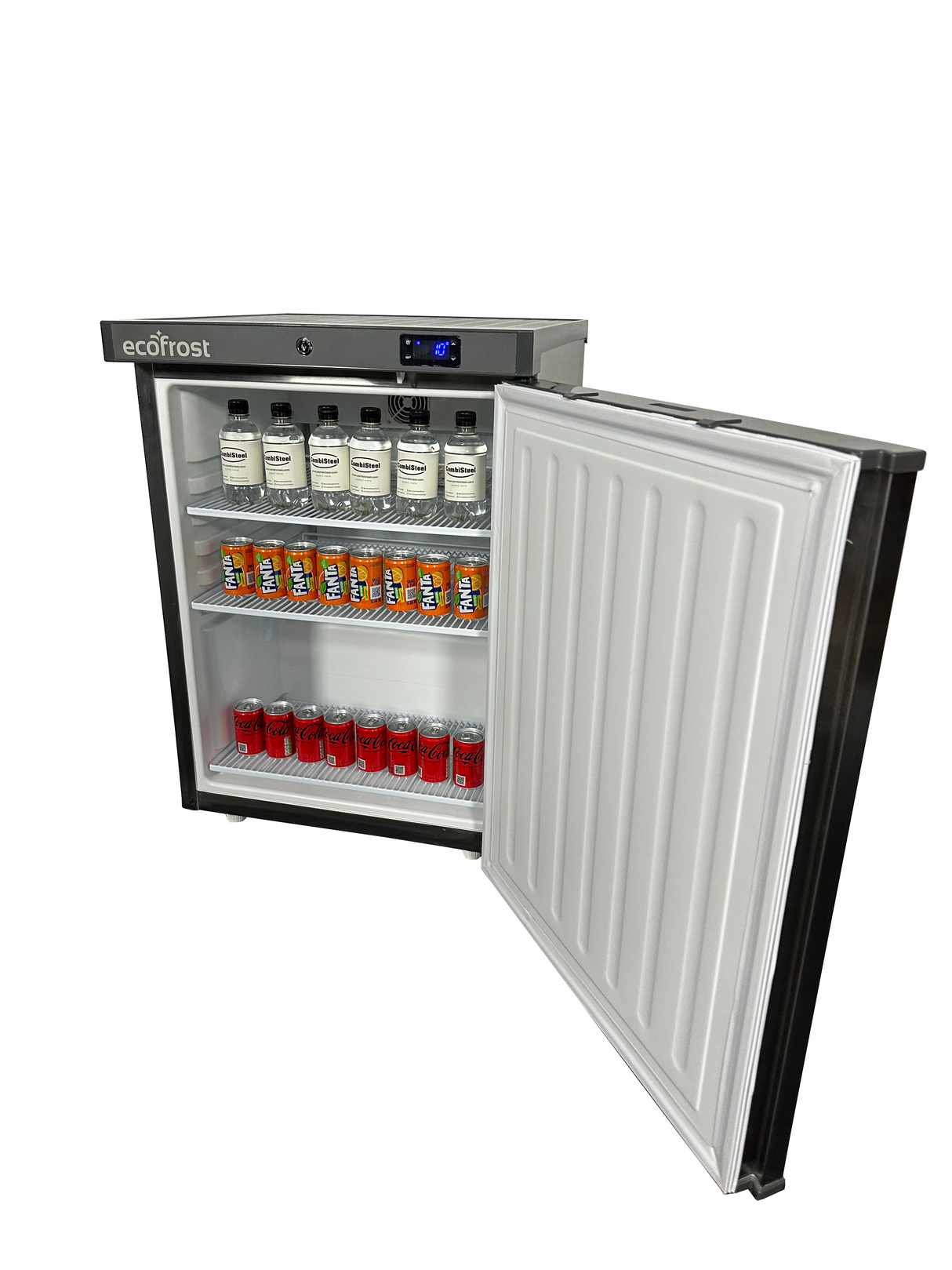 Koelkast | Energiezuinig | 155L | RVS | 0°C/+8°C | Statisch met Ventilator | 600x635x835(h)mm