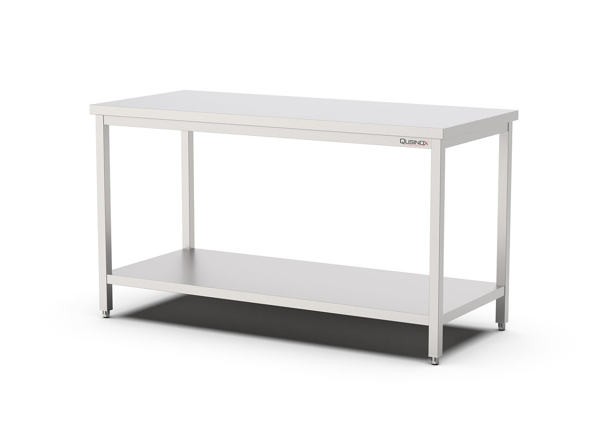 RVS werktafel met bodemschap | Demontabel | 2000x700x900mm