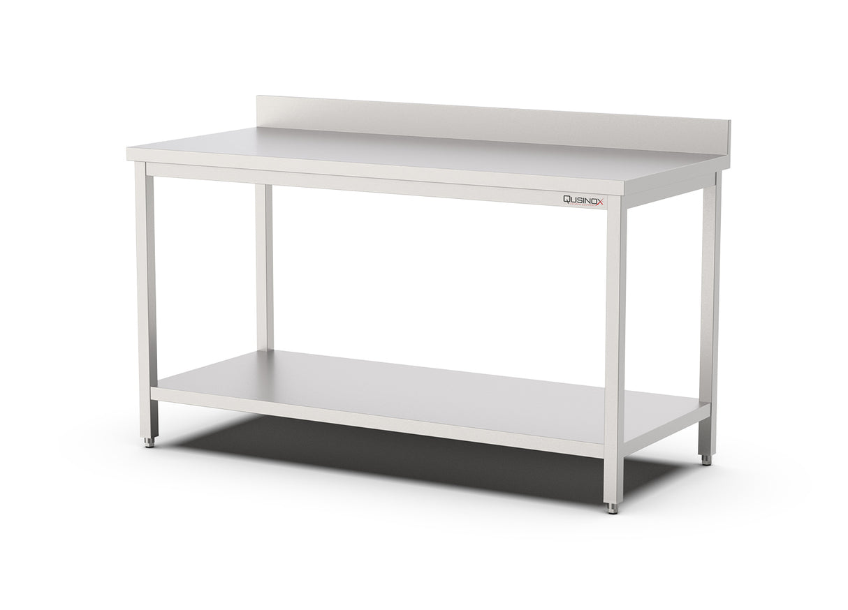 RVS werktafel met bodemschap | Demontabel | Opstaande rand | 900x700x900mm