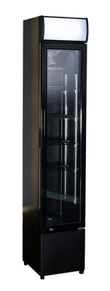 Drankenkoeling Zwart | Smal Model | 105L | +2°C/+10°C | Statisch met Ventilator | 360x422x1880(h)mm