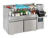 Gekoeld Bar-/Cocktailstation | PRO LINE | 180L | 2 Deuren | -2°C/+8°C | 1300x700x1000(h)mm
