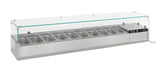 Opzetkoelvitrine | 8x1/4 GN | 2000x335x435(h)mm