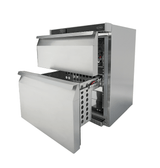 Koelkast | Energiezuinig | 101L | RVS | +2°C/+8°C | Geforceerd | 2 Laden | 600x605x810(h)mm