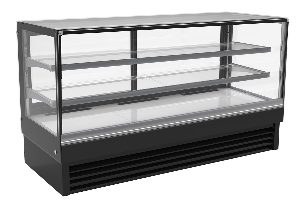 Koelvitrine | 436L | Zwart | +2°C/+8°C | 3 Niveaus | 2000x680x1200(h)mm