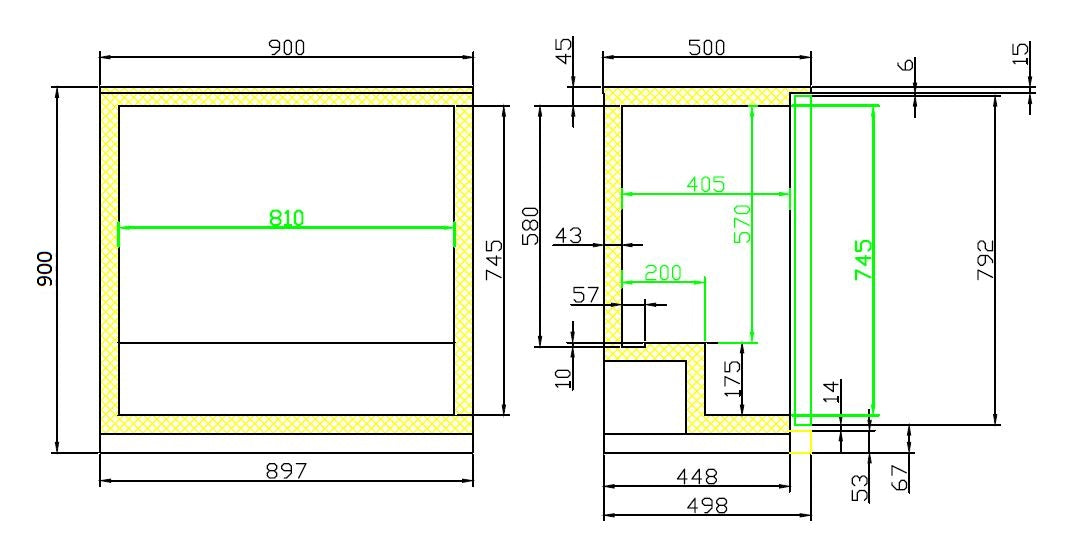 Barkoeler | 2 Schuifdeuren | Zwart | 198L | 0°C/+10°C | Geforceerd | 900x500x900(h)mm