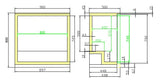 Barkoeler | 2 Schuifdeuren | Zwart | 198L | 0°C/+10°C | Geforceerd | 900x500x900(h)mm