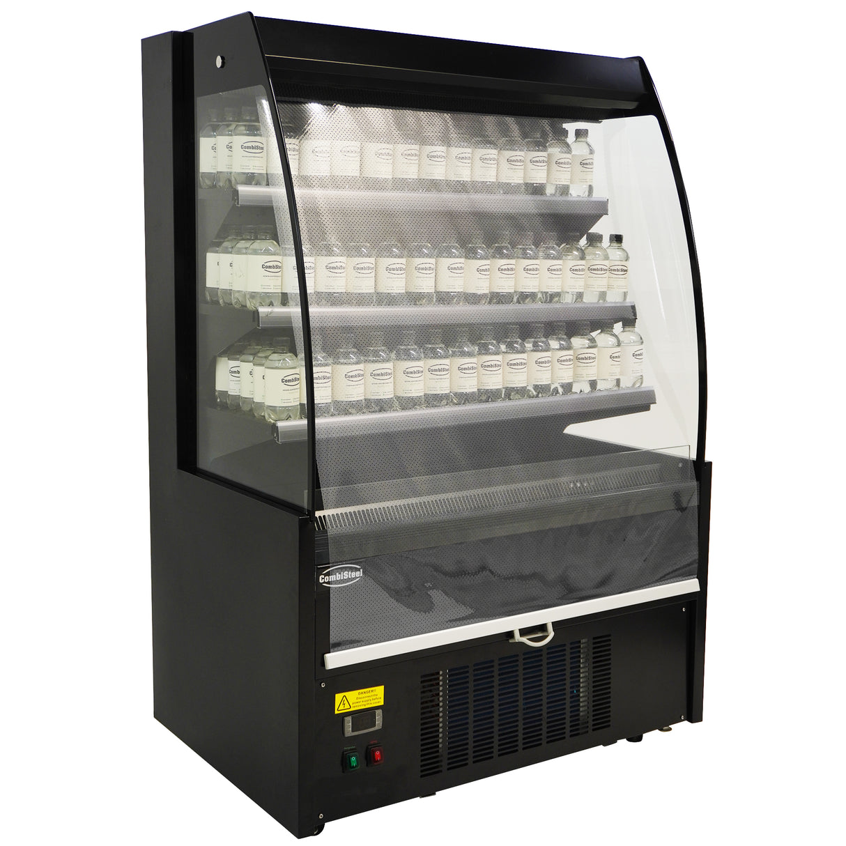 Wandkoeling zwart met nachtafdekking | 290L | 3 schappen | +2°C/+8°C | Geforceerd | 1000x660x1500(h)mm