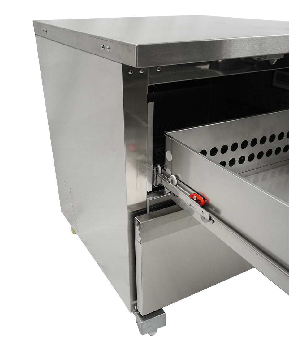 Koel-/Vrieskast | 185L | RVS | -18°C/-21°C & +1°C/+4°C | Geforceerd | 2 Laden (GN) | 705x785x850(h)mm