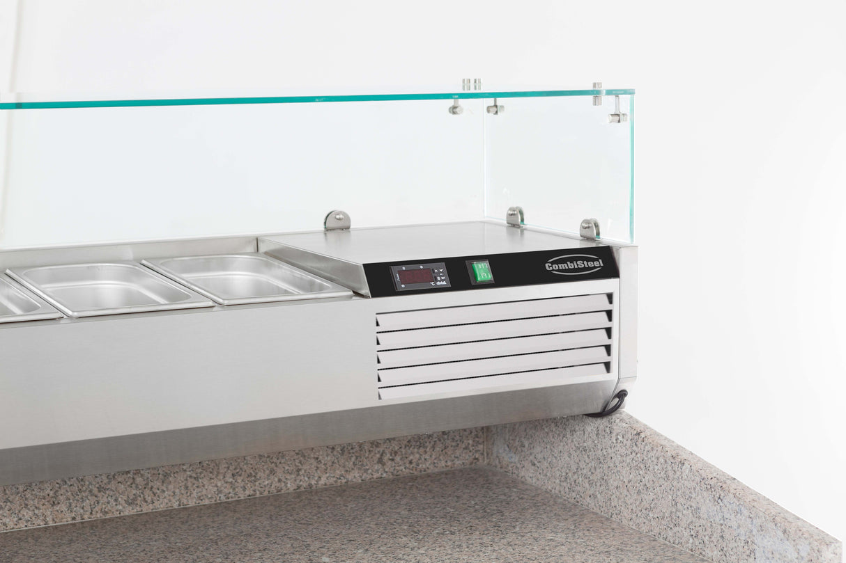 Opzetkoelvitrine | 6x 1/3 GN | +2°C/+8°C | 1500x395x435(h)mm