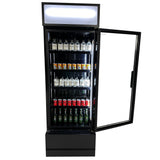 Drankenkoeling Zwart | 360L | Glasdeur | +1°C/+10°C | Geforceerd | 610x610x1973(h)mm