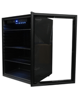 Drankenkoeling | Zwart | 150L | 1 Glasdeur | +3°C/+10°C | Statisch | 540x539x847(h)mm