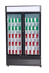 Glasdeur Koelkast Zwart/Wit | 750L | 2 Deuren | +2°C/+10°C | Geforceerd | 1120x610x1965(h)mm