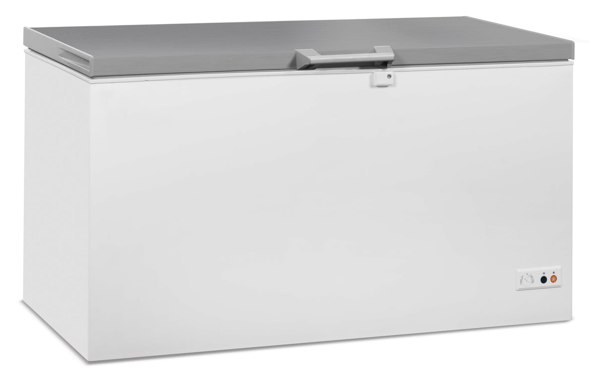 Vrieskist 469L | tot -18°C /-24°C| wit/RVS | klapdeksels | 1492x743x840(h)mm