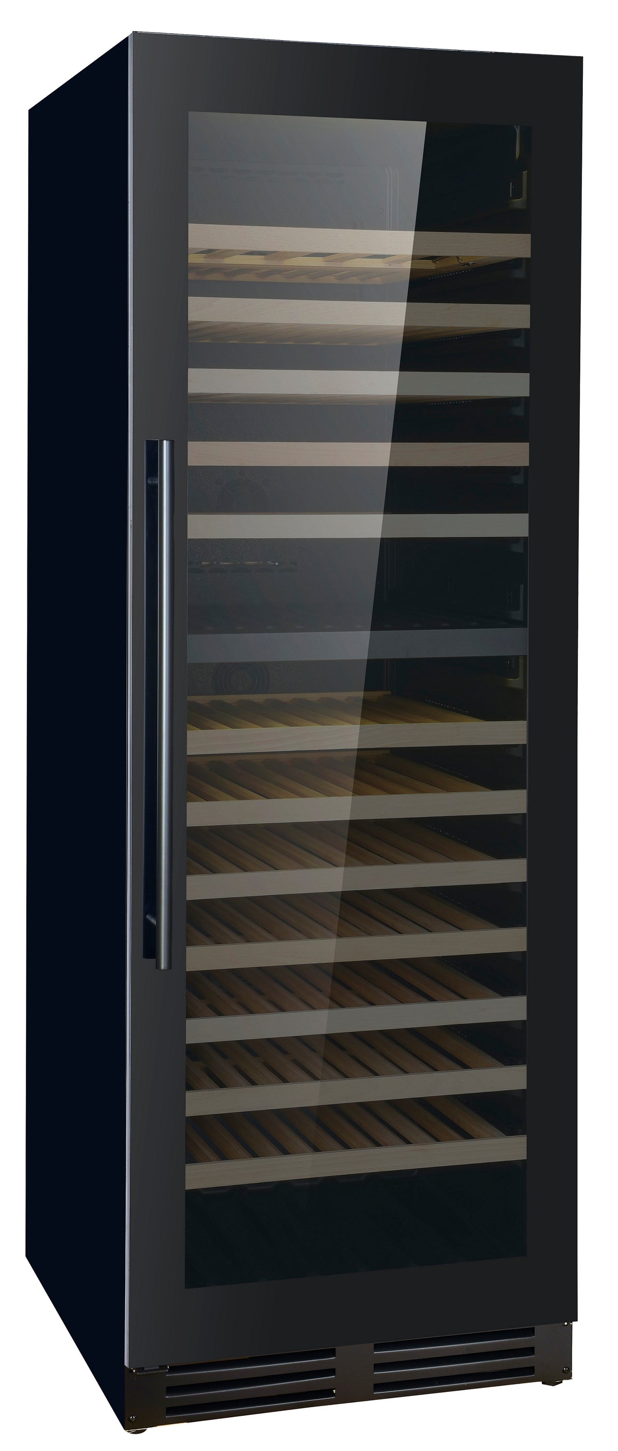 Wijnkoelkast 379L Glasdeur | 154 flessen | Zwart | Dual Zone | +5°C/+20°C | Geforceerd | 595x710x1720(h)mm