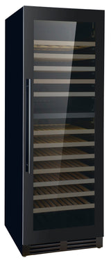 Wijnkoelkast 379L Glasdeur | 154 flessen | Zwart | Dual Zone | +5°C/+20°C | Geforceerd | 595x710x1720(h)mm