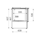 Gekoeld saladette | 4x 1/1 GN | +2°C/+8°C | Statisch met ventilator | 1370x700x870(h)mm