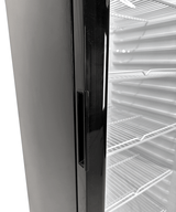 Glasdeur Koelkast | 280L | Zwart | +1°C/+10°C | Geforceerd | Wielen | 540x560x1725(h)mm