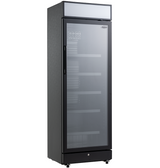 Drankenkoeling met lichtbak | 400L | Zwart | +2°C/+10°C | Statisch | Wielen | 650x595x1950(h)mm