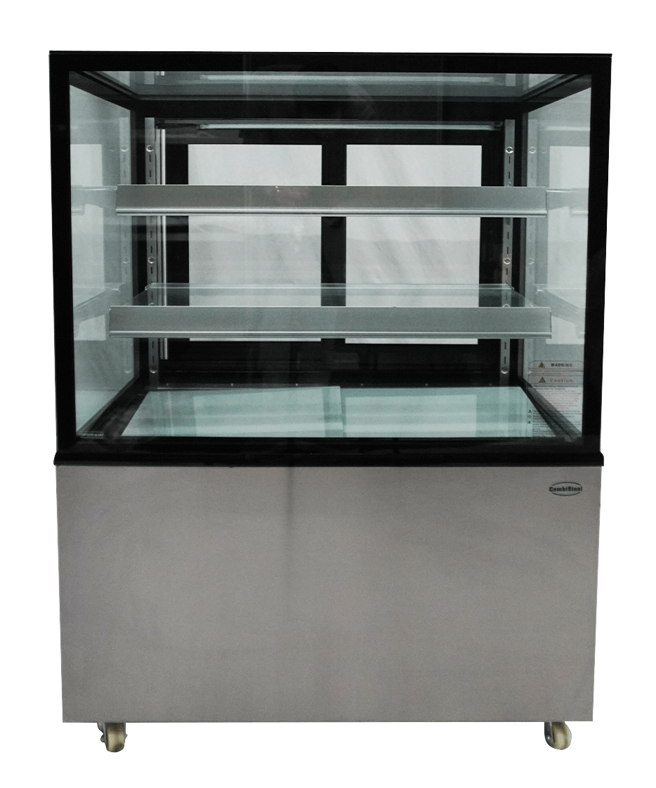 Koelvitrine | 270L | Zwart/RVS | +2°C/+8°C | 3 Schappen | 915x675x1210(h)mm