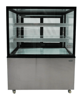 Koelvitrine | 270L | Zwart/RVS | +2°C/+8°C | 3 Schappen | 915x675x1210(h)mm