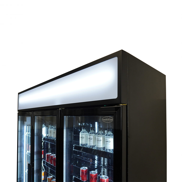 Glasdeur Koelkast Zwart | 1065L | 3 Glasdeuren | +1°C/+10°C | Geforceerd | 1600x610x1973(h)mm