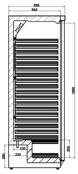 Horeca Koelkast | RVS | 570L | 0°C/+8°C | Geventileerd | 775x695x1885(h)mm
