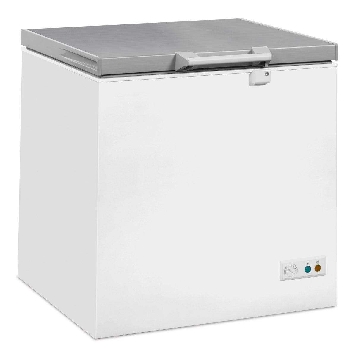 Vrieskist 202L | tot -18°C /-24°C| wit/RVS | klapdeksels | 765x743x840(h)mm